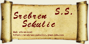 Srebren Sekulić vizit kartica
